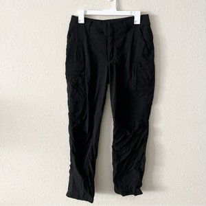 Athleta Womens Trekkie Utility Cargo Pant Black Lightweight Camp Hike Size 8